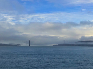 san francisco bridge from the sea