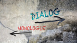 Fototapeta Młodzieżowe - Wall Graffiti to Dialog versus Monologue