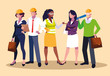 © djvstock - Avatars set of professional workers design