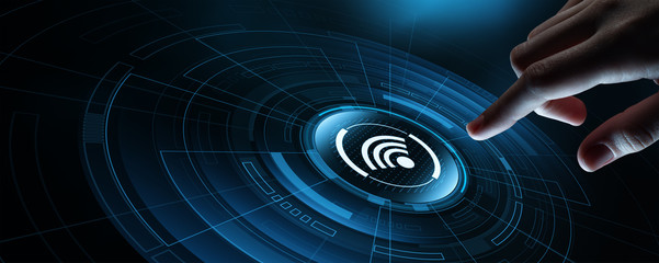 Wall Mural - free wifi network signal technology internet concept