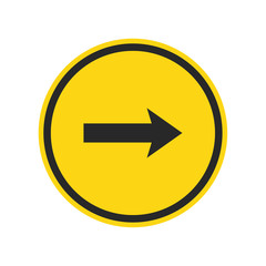 Poster - Road sign vector icon isolated. direction arrow sign, Detour icon isolated, vector illustration