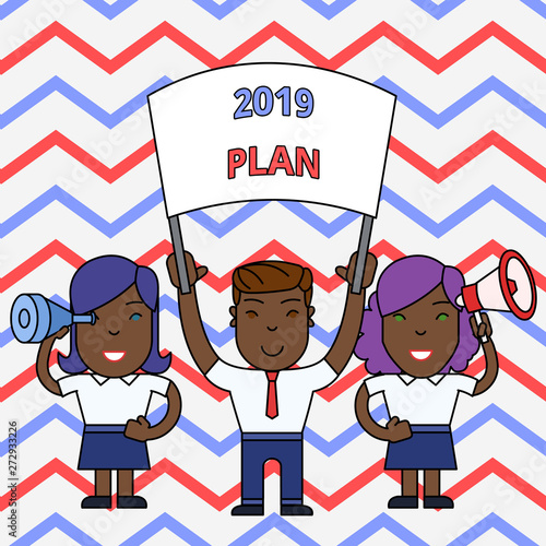Conceptual Hand Writing Showing 2019 Plan Concept Meaning Setting
