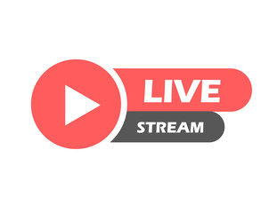 Wall Mural - live stream logo. live broadcast icon. vector illustration.