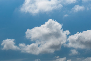 fluffy clouds on a sunny day
