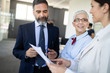 © NDABCREATIVITY - Business people conference and meeting in modern office