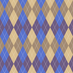 Poster - Classic argyle seamless pattern background. Vector image.