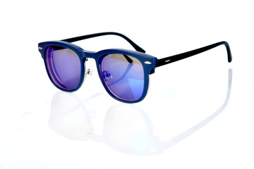 Sunglasses on the white background ,selective focus