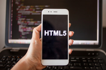 Wall Mural - mobile application development, html5 programming language for mobile development.