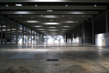 The Interior Of One Pavilions Of The Fira Barcelona Exhibition Center 