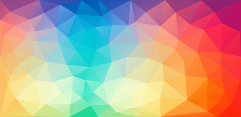 Wall Mural - Horizontal color triangle background - Vector Eps