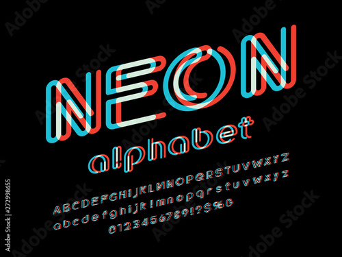 Vector of stylized modern alphabet design