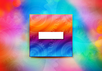 Minus icon abstract colorful background bokeh design illustration