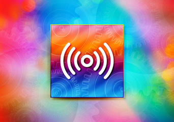 Network signal icon abstract colorful background bokeh design illustration