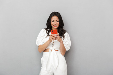 Wall Mural - Attractive young woman wearing summer outfit