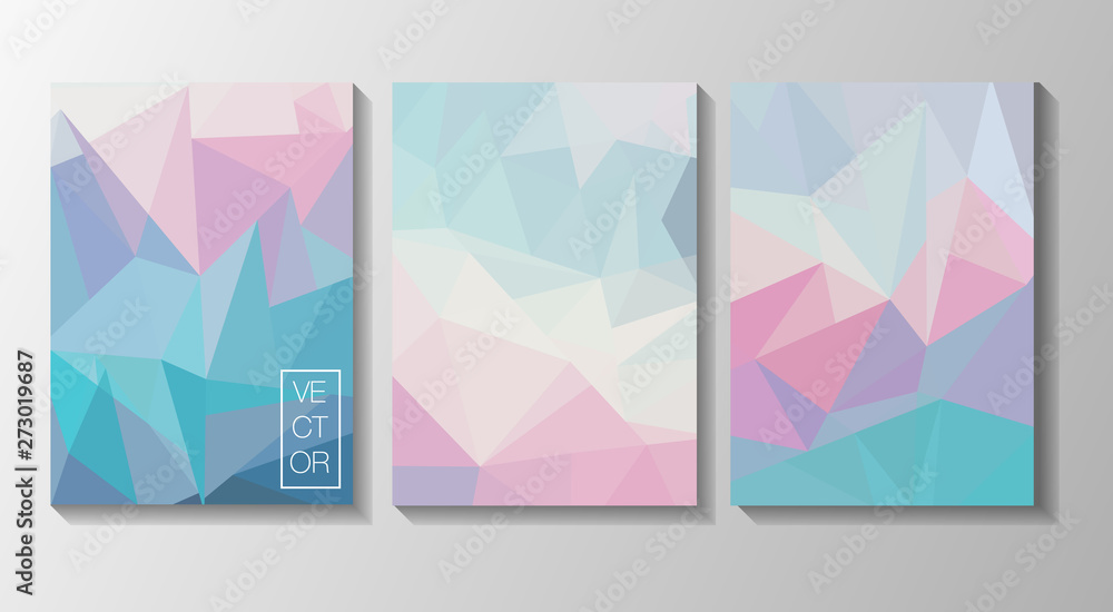 Abstract triangle vector backgrounds. Elements for your website or presentation. Triangular poly illustration design - obrazy, fototapety, plakaty 