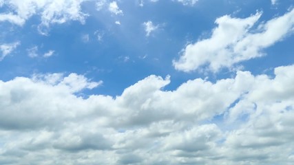 Wall Mural - Bright clouds in blue sky in clearly day at rainy season.