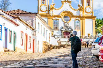 city landscape tiradentes, brazil - mg, historic brazilian city.