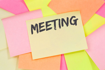 Wall Mural - Meeting appointment business team concept note paper