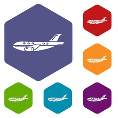 Wall Mural - Passenger airplane icon. Simple illustration of passenger airplane vector icon for web