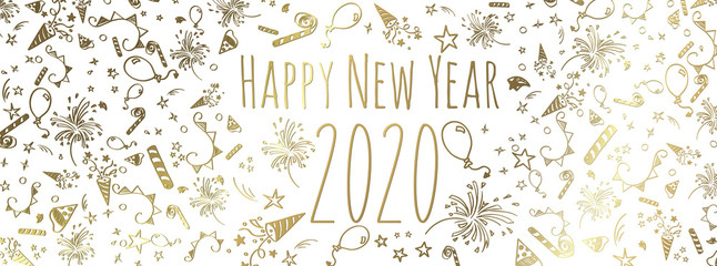 Wall Mural - happy new year 2020