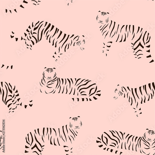 Abstract tiger pattern Poster Mural XXL