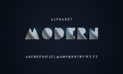 Poster - Modern stylized font and alphabet.