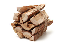 Pile Of Firewood Isolated On A White Background