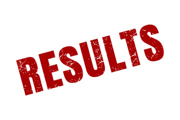 Poster - Results Stamp Red Grunge Texture isolated Vector Illustration