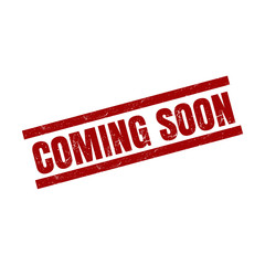 Poster - Coming soon grunge texture rubber stamp on white background, vector illustration