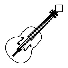 Poster - fiddle instrument music festival on white background