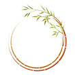 Round  twig of bamboo, For your text, vector.