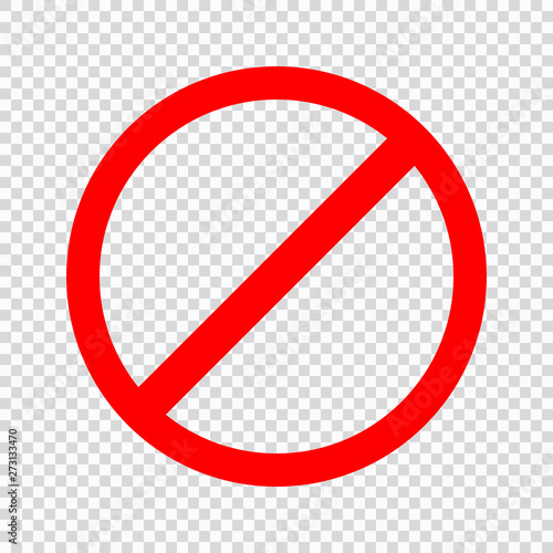 Fotomural Prohibiting sign vector Icon . Vector illustration