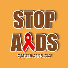 Poster - Poster or banner for World Aids Day concept.