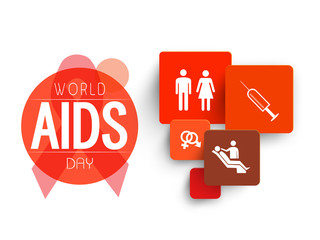 Poster - Poster or banner for World Aids Day concept.