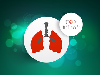 Sticker - World Asthma Day Concept.