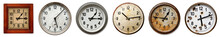 Set of old wall clocks