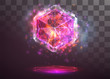 © coffeemill - vector crystal. power and energy of the elements. blue, violet, neon glow.