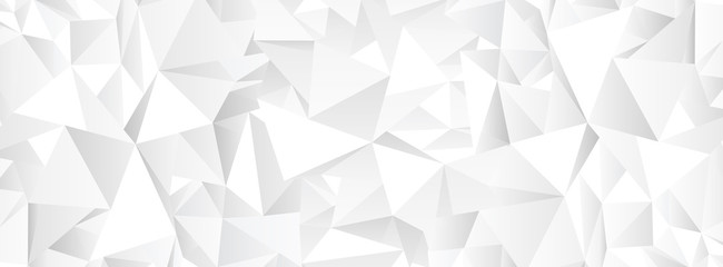 Wall Mural - white polygonal abstract mosaic background