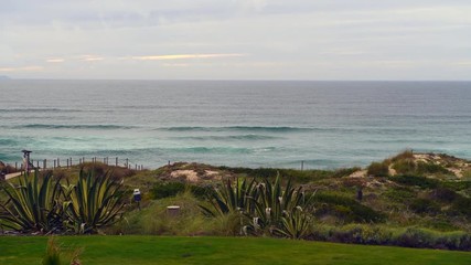 Wall Mural - Calm after the storm ocean seascape Obidos Portugal zoom in