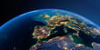 Detailed Earth. Spain and the Mediterranean Sea