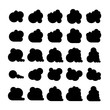 © bigpa - cloud bubble icons vector set