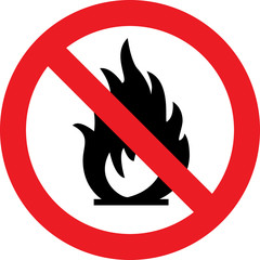 Sticker - No fire sign