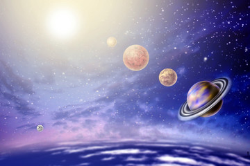 Wall Mural - Annual small parade of the planets