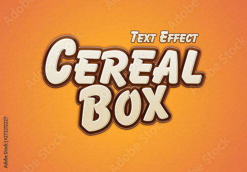 Download Cereal Box Style Text Effect Stock Template Adobe Stock