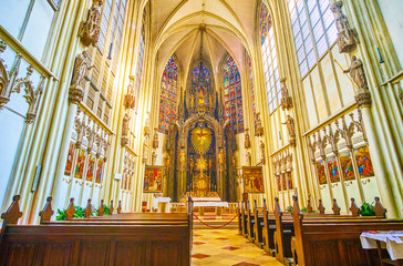 Wall Mural - The interior of Mariam am Gestade Church, Vienna, Austria