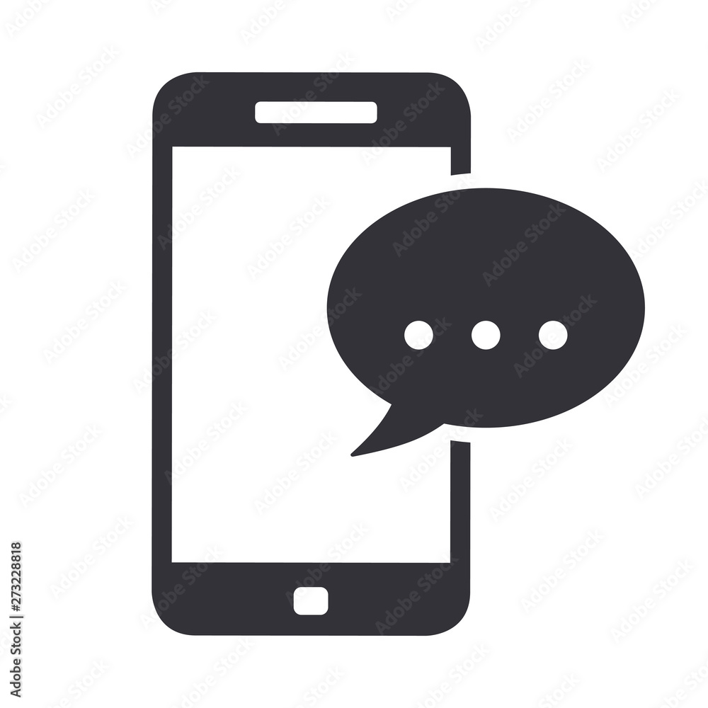 Smartphone phone message icon symbol vector illustration 스톡 벡터 | Adobe Stock