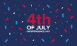 © scoutori - Independence Day in United States. Fourth of July. Federal holiday, celebrated annual in 4 July. Birthday USA as a free country. Patriotic design. Poster, greeting card, banner and background. Vector
