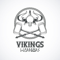 Vikings warriors printed tshirt template