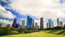 Houston Time Lapse Skyline Buildings Clouds 4K Timelapse Park City