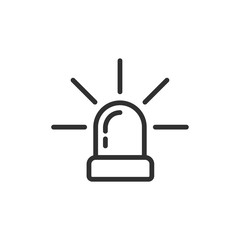 Poster - Siren line icon vector, outline icon style. siren logo design illustration
